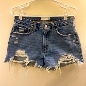 Abercrombie & Fitch Mid Rise Denim Shorts Size 27